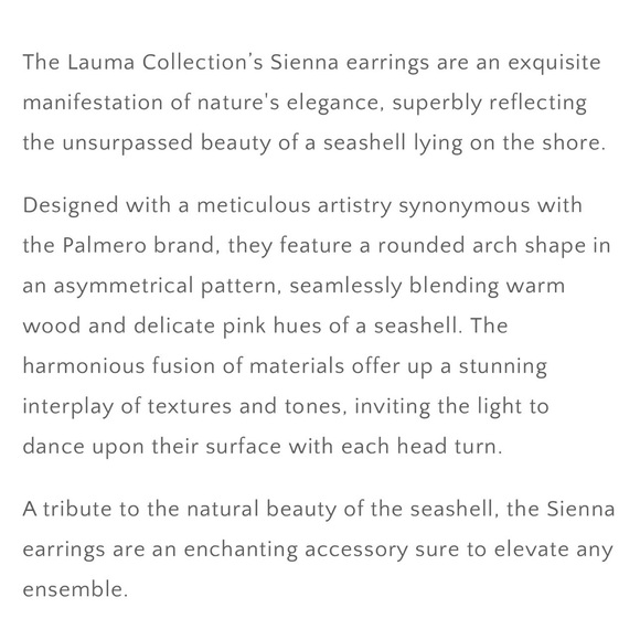 Pink resin and wood earrings Sienna Earrings from the Lauma Collection - Picture 6 of 10